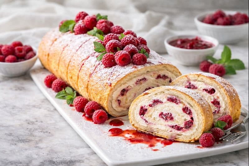 Raspberry-Roulade
